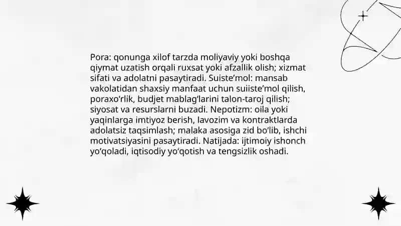 Korrupsiyaning mohiyati va uning oqibatlari 4