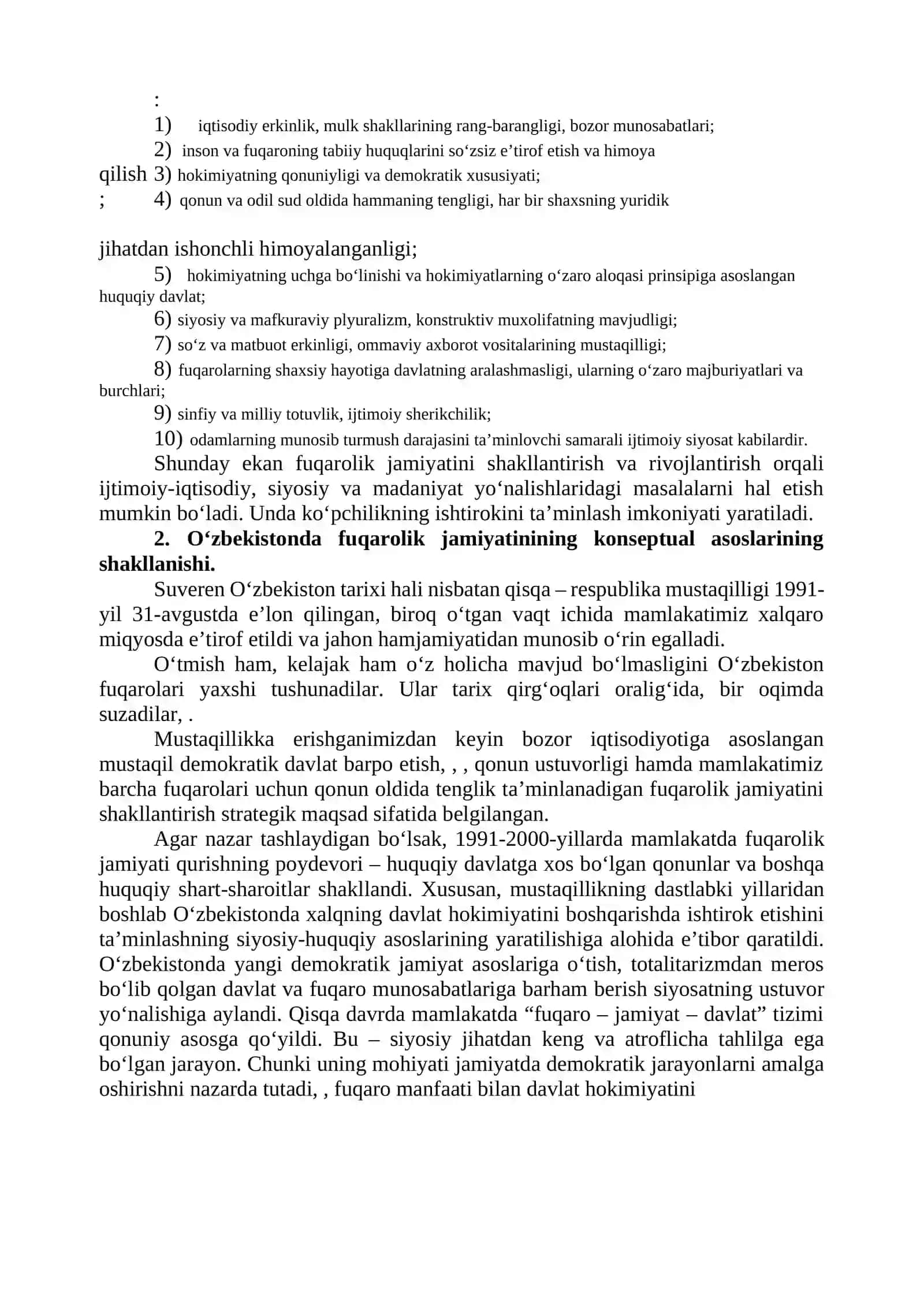 O‘zbekistonda demokratik, fuqarolik jamiyati asoslari 4