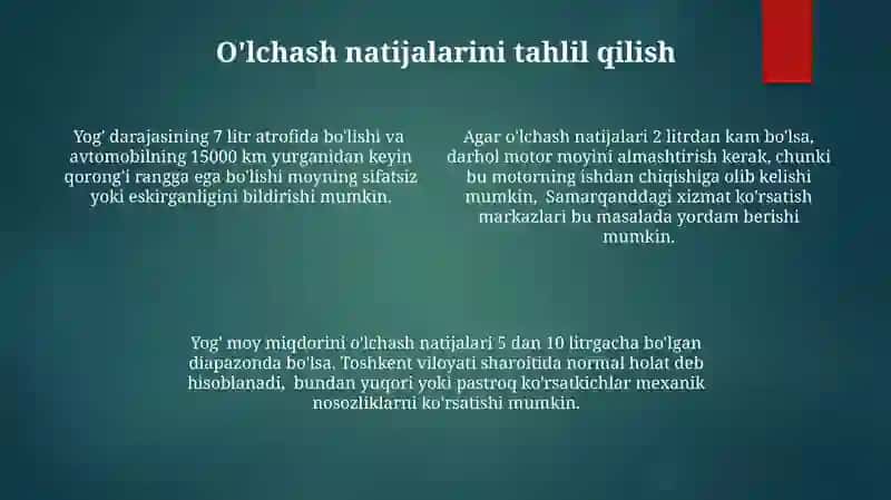 Tirekyakov yoğin òlchagichi bilan tanishish va yoğin òlchash ishlarini olib borish 4