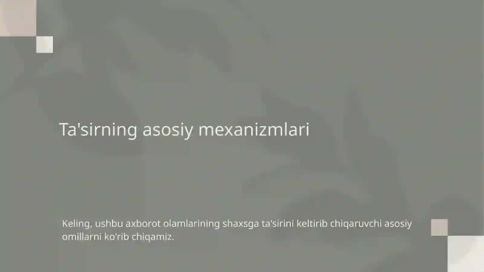Axborot olamining shaxsga ta'siri: Yangi davr haqiqati 4