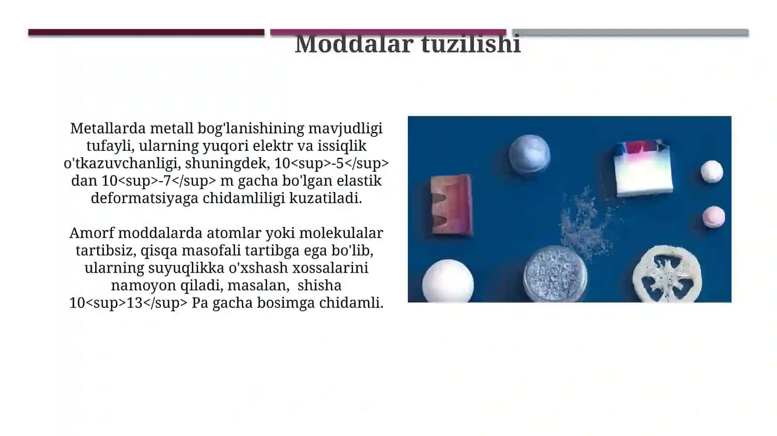 Materiallarning tuzilishi 4