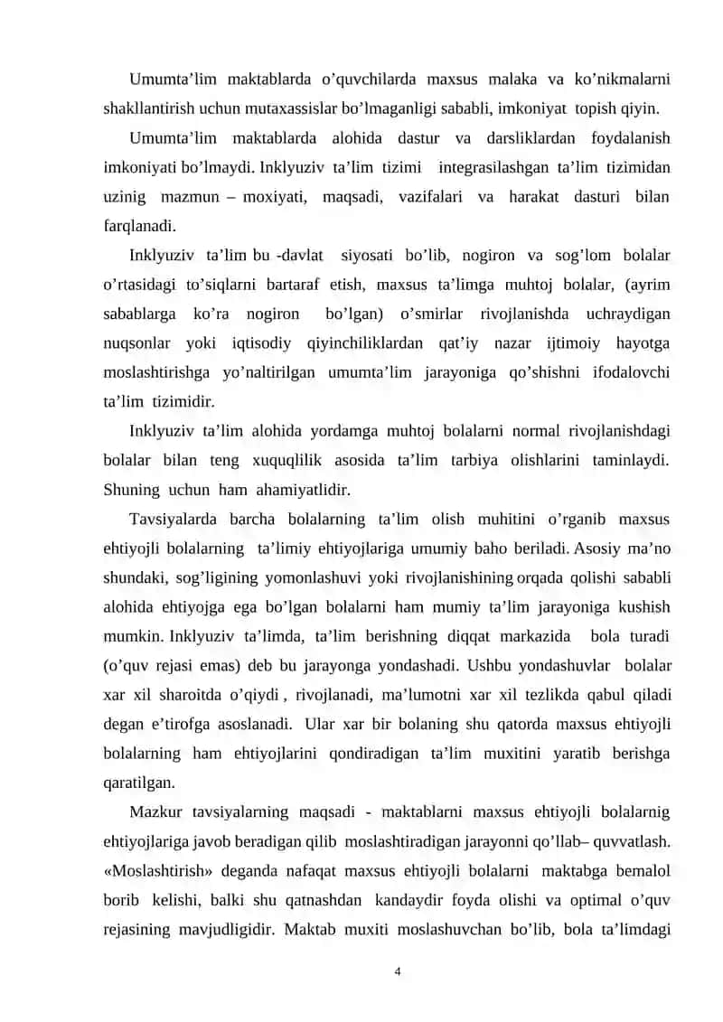 INKLYUZIV VA INTEGRATSIYALASHGAN TALIMNING FARQLI TOMONLARI 4