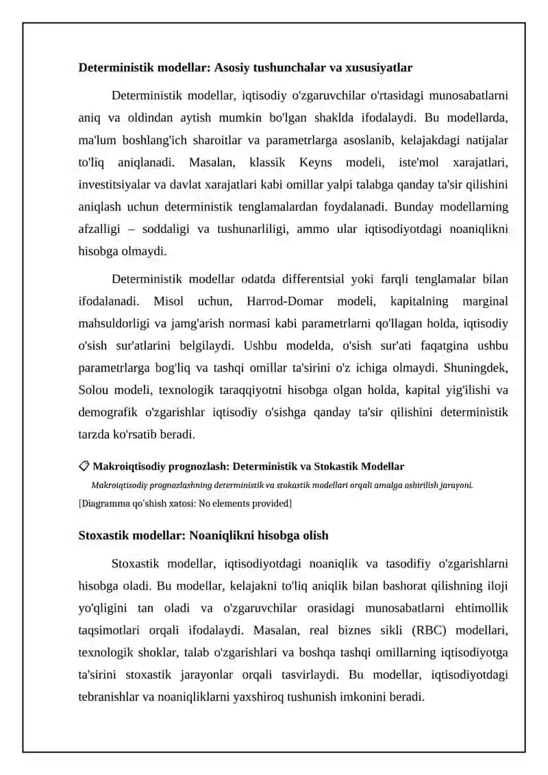 Makroiqtisodiy prognozlash: deterministik va stoxastik modellar 4