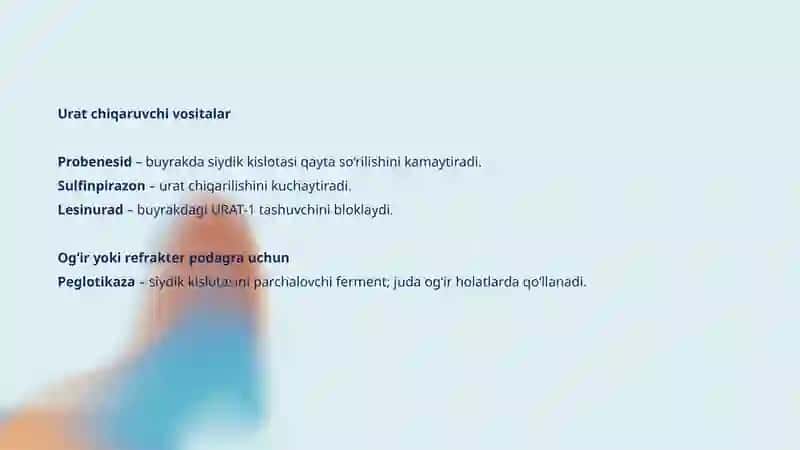 Podagra va semizlikni bartaraf etuvchi vositalar 4