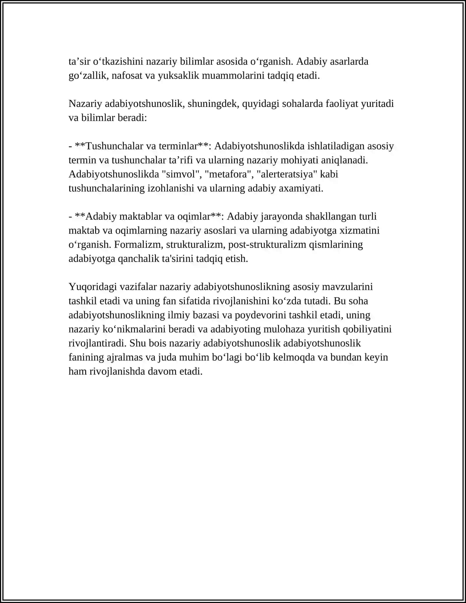 Nazariy adabiyotshunoslik 4