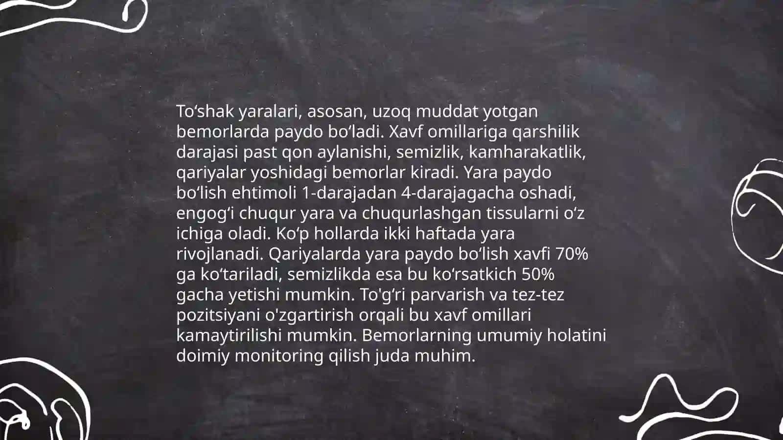 Bemorlarda Yotoq Yaralarini Oldini Olish 4