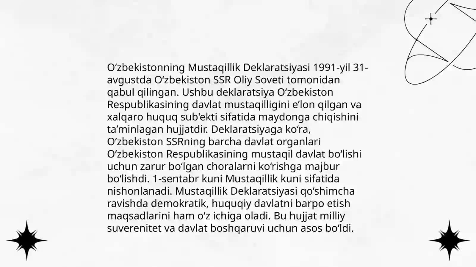 Mustaqil Õzbekiston Respublikasining tashkil topishi va uning tarixiy ahamiyati 4