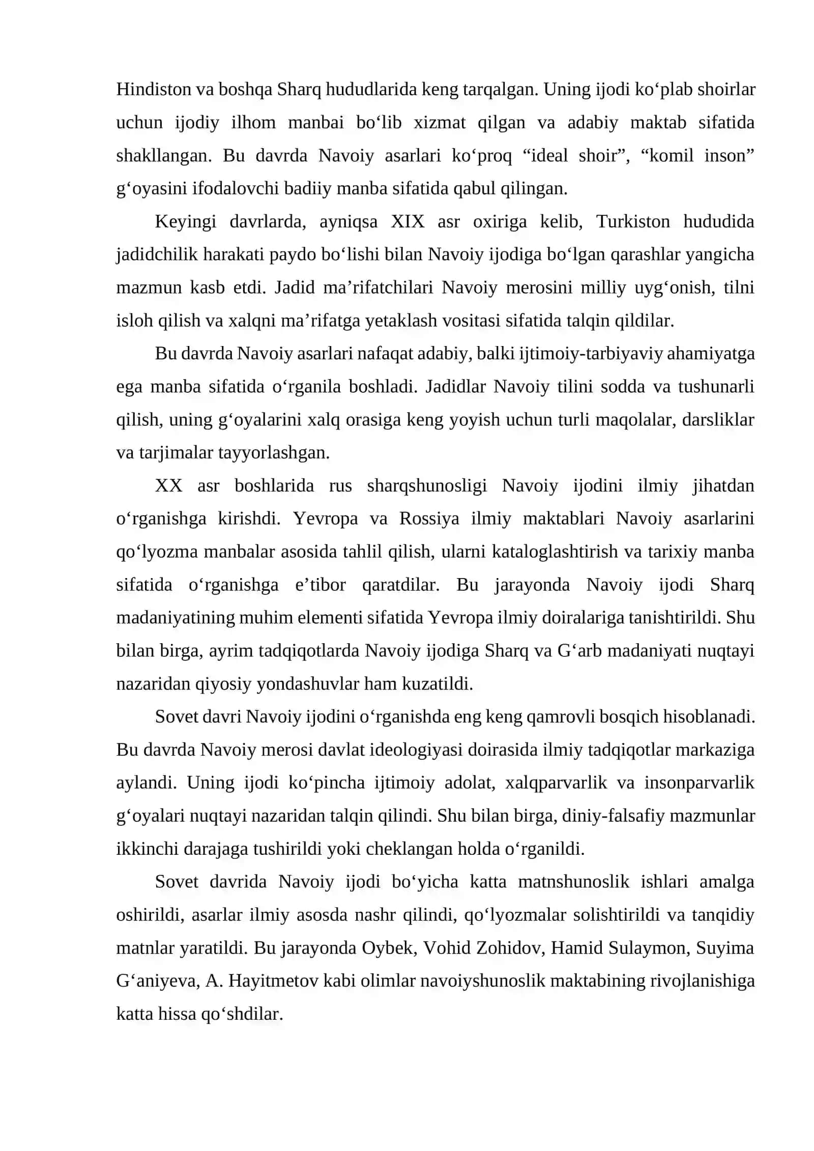 ALISHER NAVOIY IJODINING MUSTAQILLIKGACHA BO‘LGAN DAVRDA O‘RGANILISHI 4