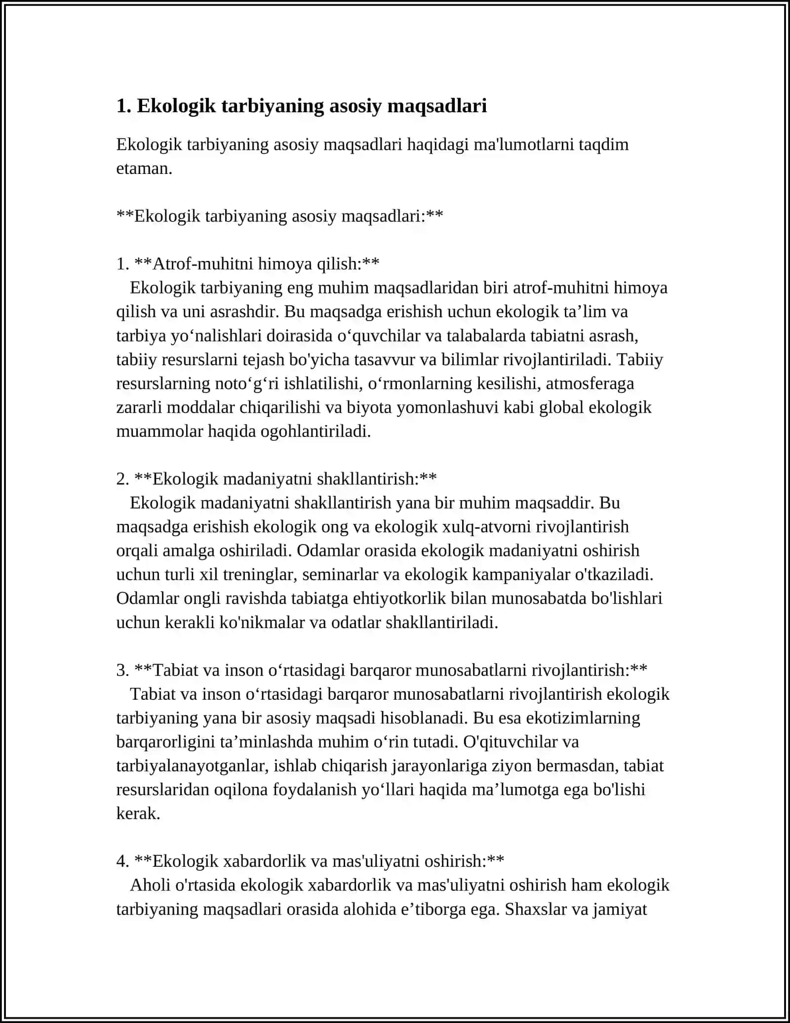 BIOLOGIYANI O‘QITISHDA EKOLOGIK VA ESTETIK TARBIYA 4