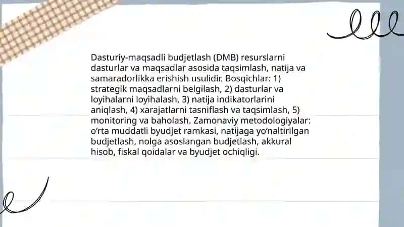 Budjet-soliq siyosati va zamonaviy yoʻnalishlari 4