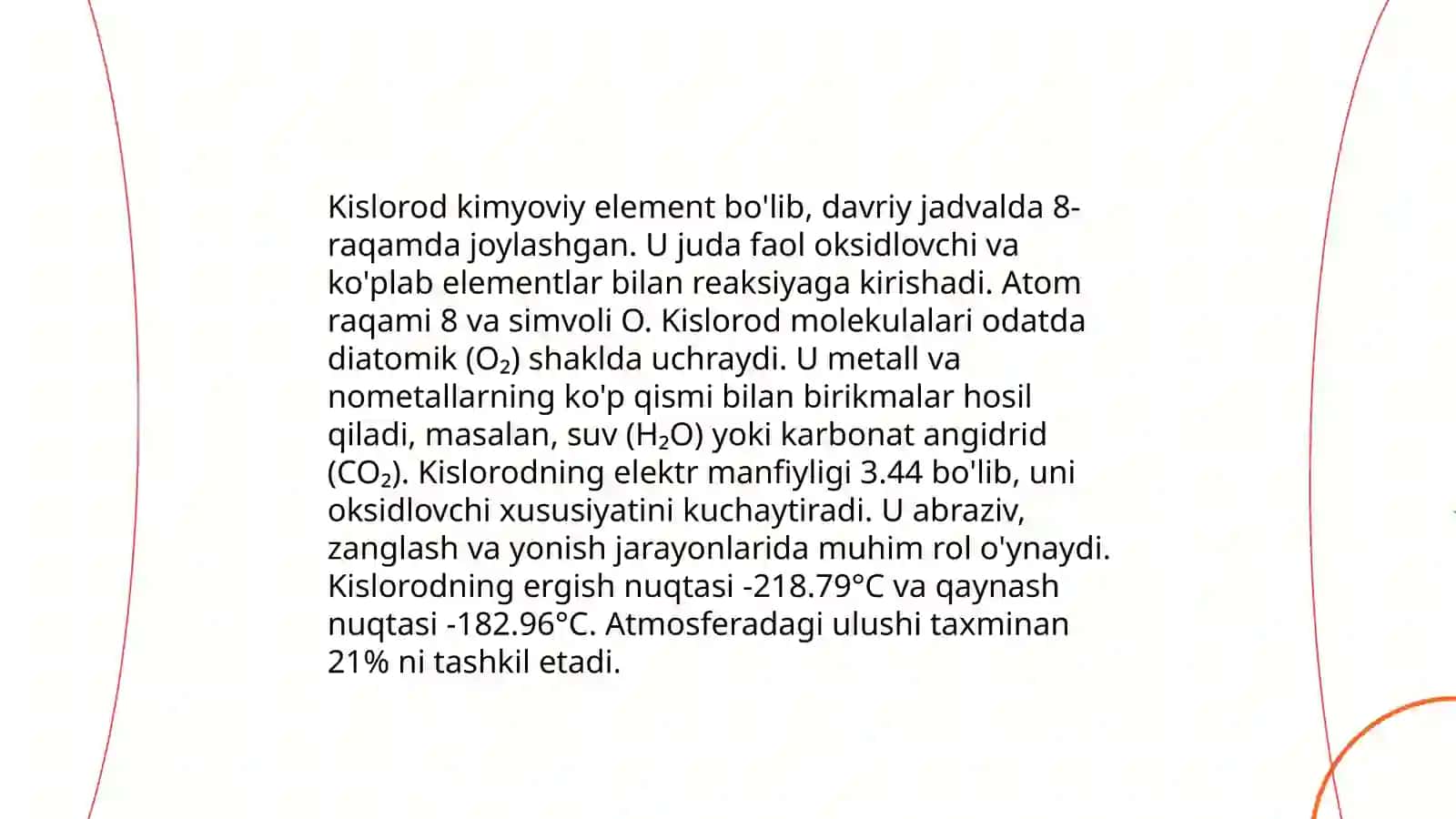 Kislorod effekti va uning universallik xarakteri 4
