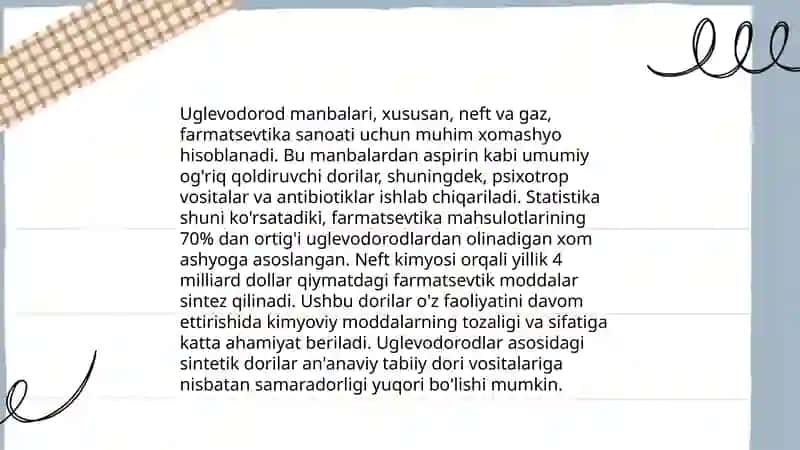 Uglevodorodlarning medicinada qollanilishi 4
