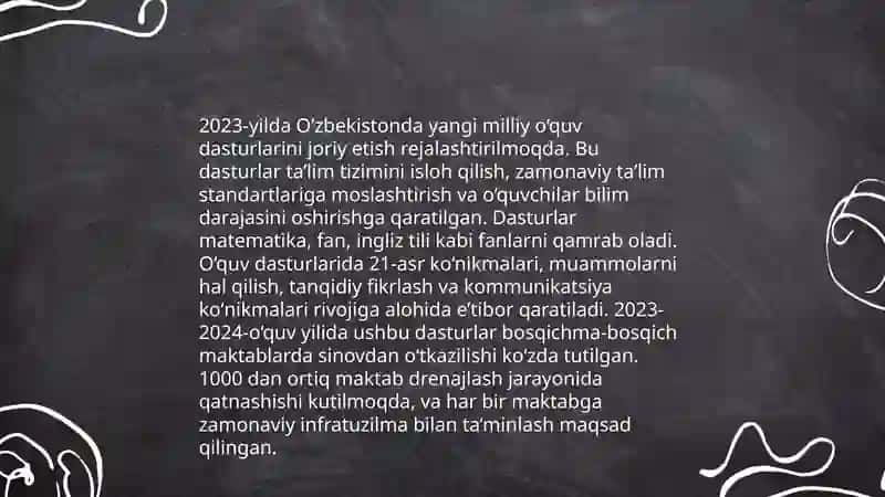 Òzbekiston Respublikasida talim sohasida amalga oshirilgan islohotlar 4
