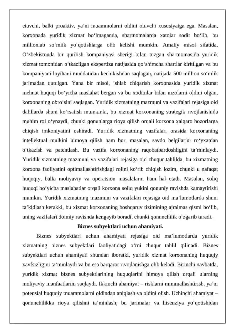 Biznes faoliyatida yuridik xizmat 4