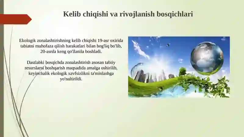 Ekologik zonalashtirishning kelib chiqishi Rivojlanish bosqichlari va an’analari 4