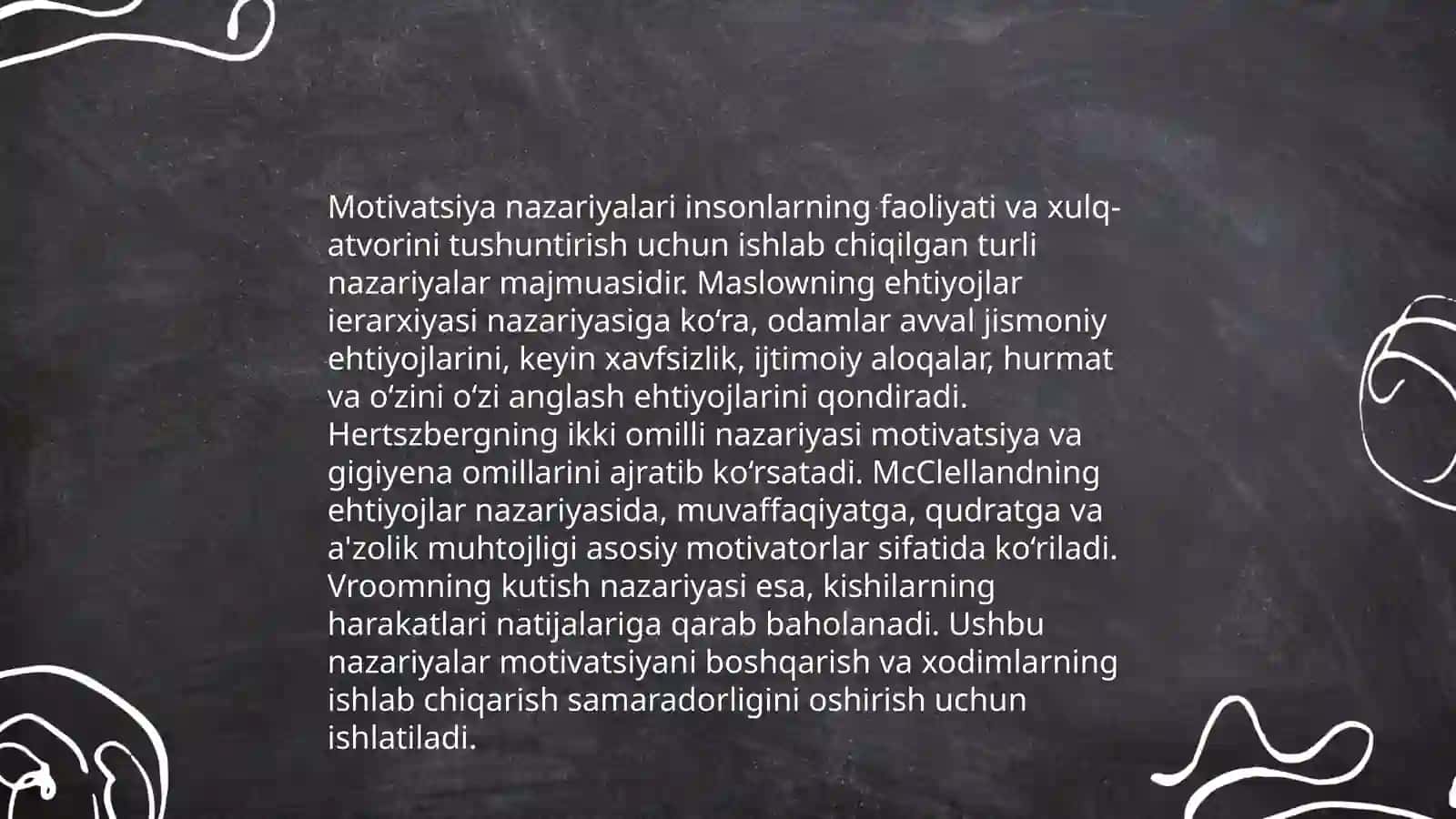 Xorij psixologiyasida mativ va mativatsiya muammosi 4