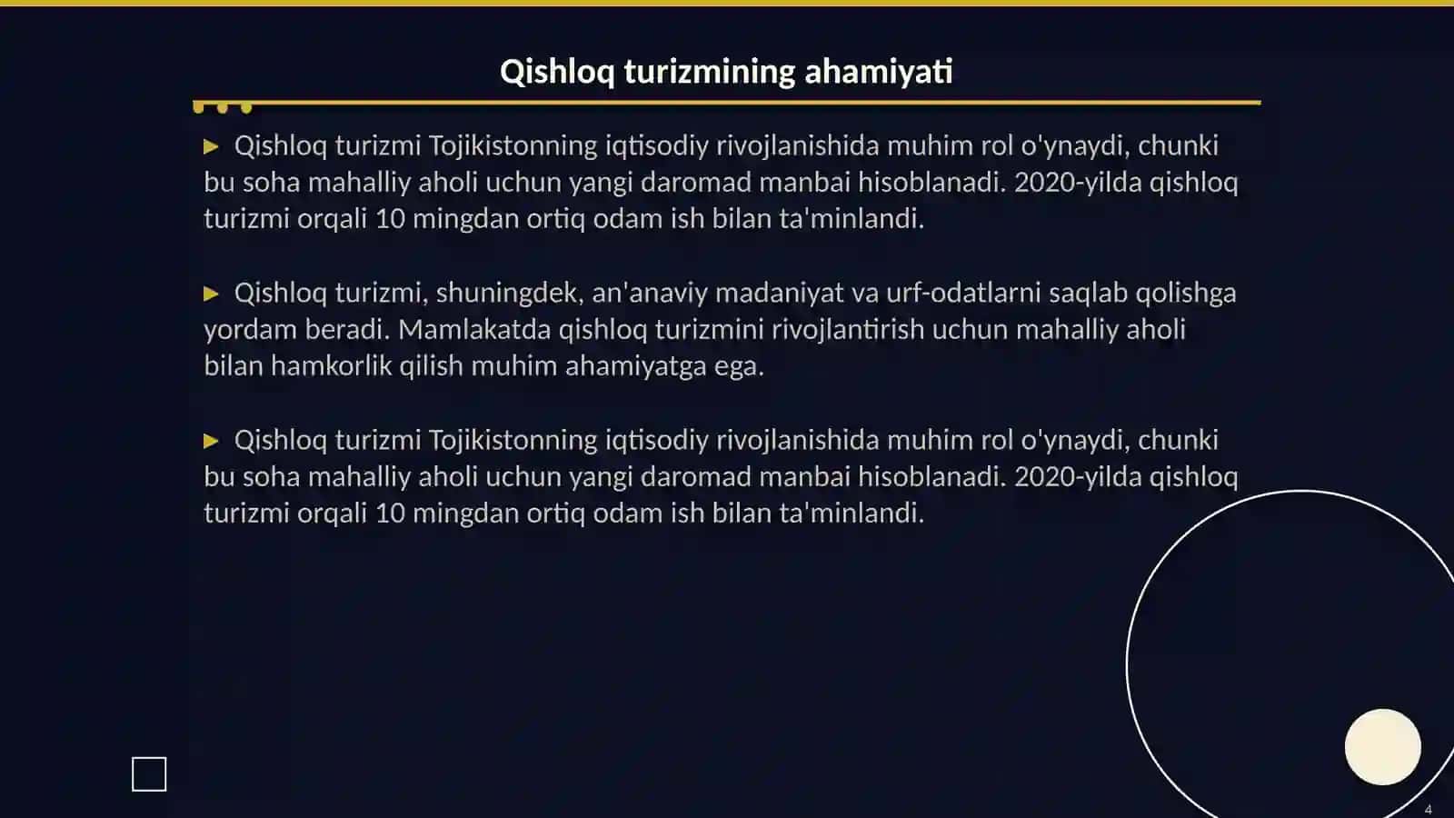 Tojikiston davlatining ekoturizmi va qishloq turizmi 4