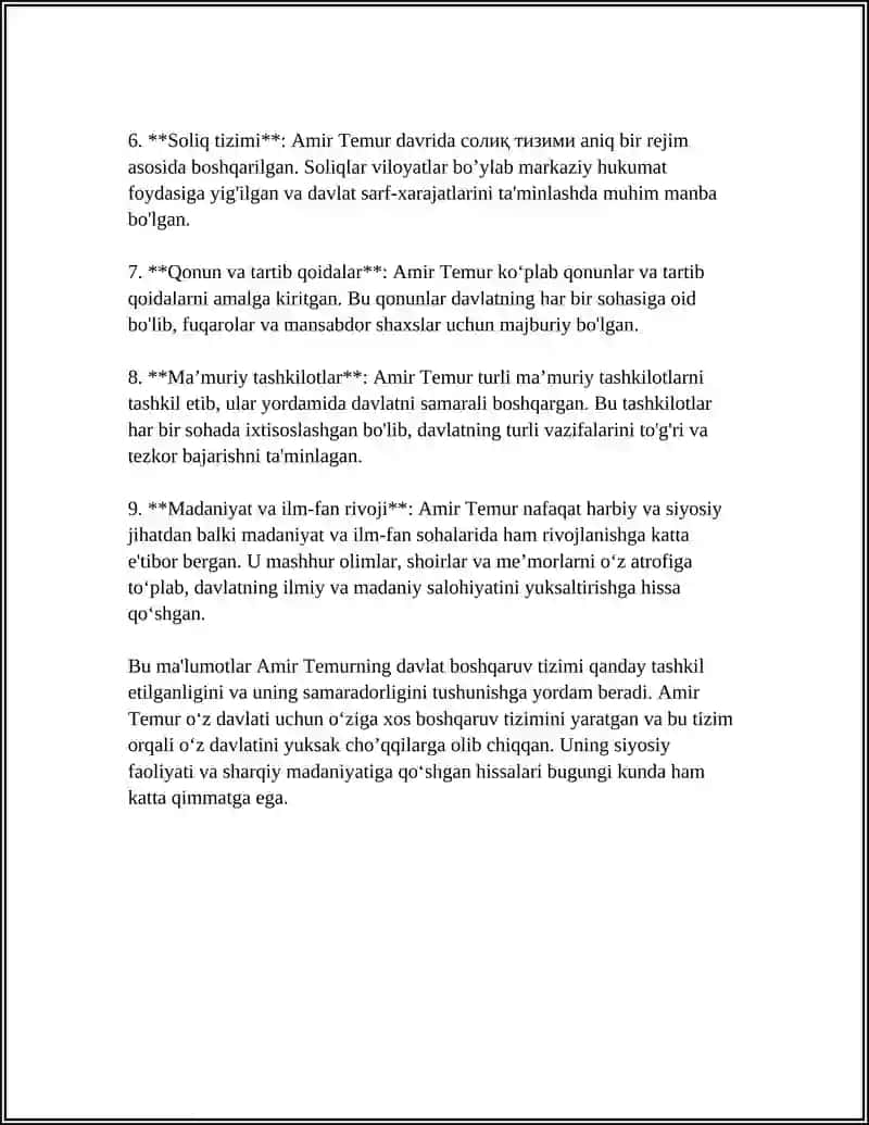 AMIR TEMUR BUYUK DAVLAT ARBOBI 4