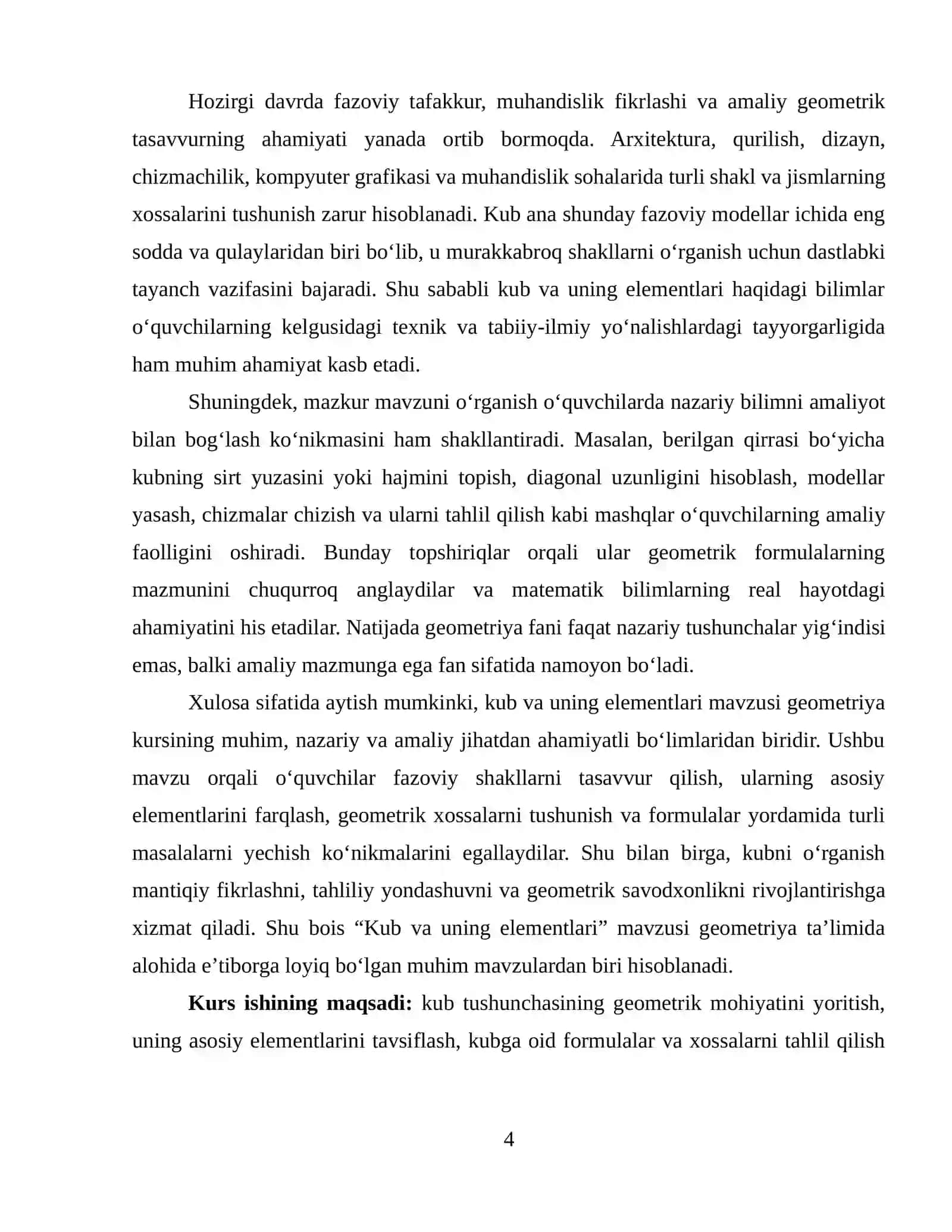 Kub va unung elementlari 4