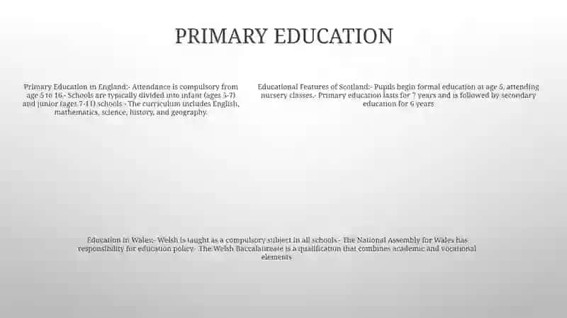 Educational Features Of England, Scotland,Wales And Northern Ireland 4