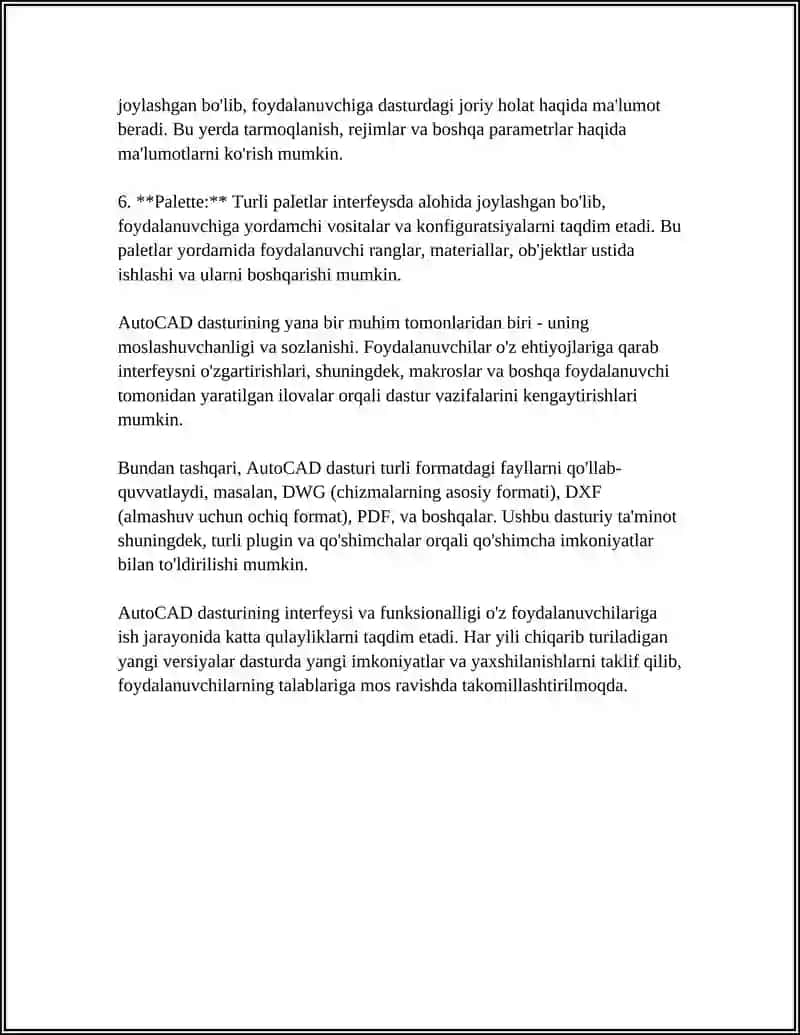AutoCAD Dasturi 4