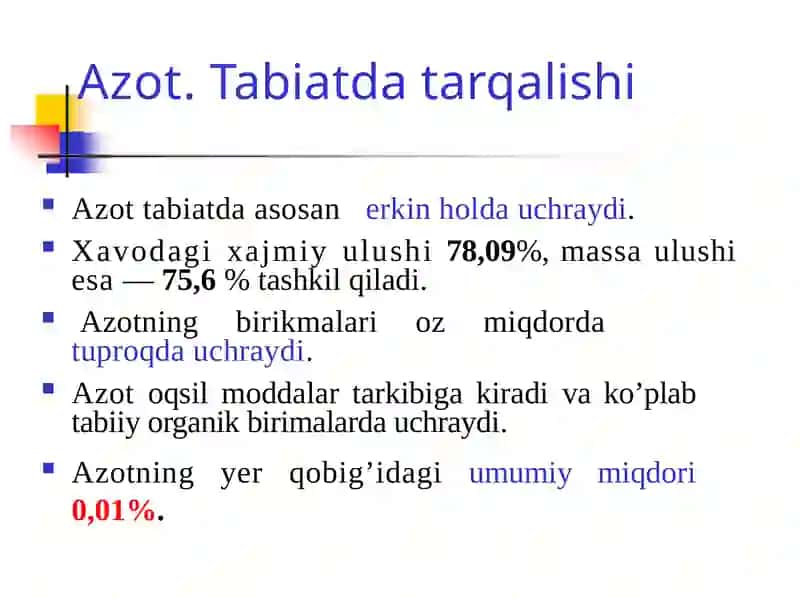 Azot guruhchasining umumiy tavsifi 4