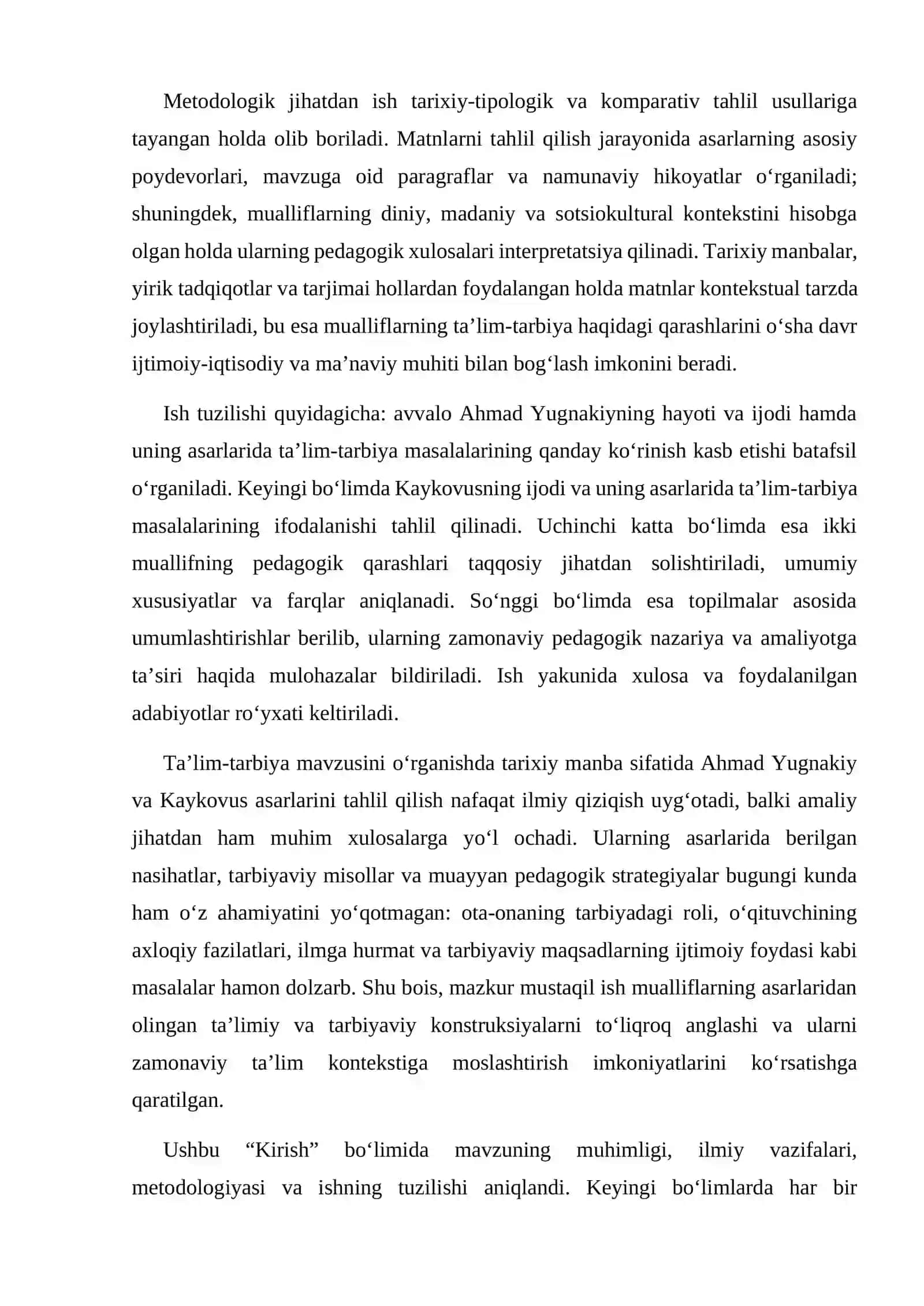 Ahmad Yugnakiy va Kaykovus asarlarida talim tarbiya masalalarining yoritilishi 4