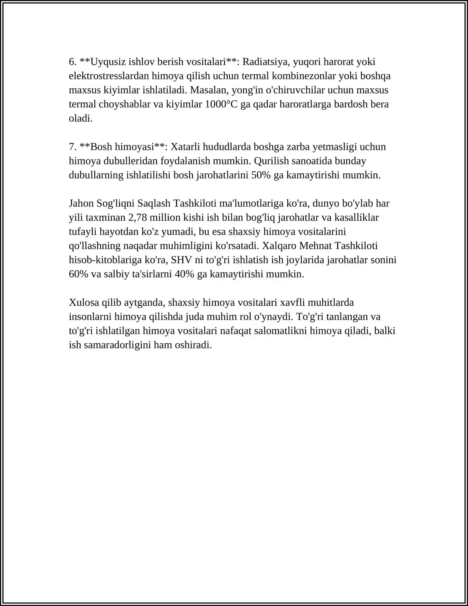 MEHNATNI MUHOFAZA QILISHNING ZAMONAVIY TEXNIKA, TEXNOLOGIYALARI 4