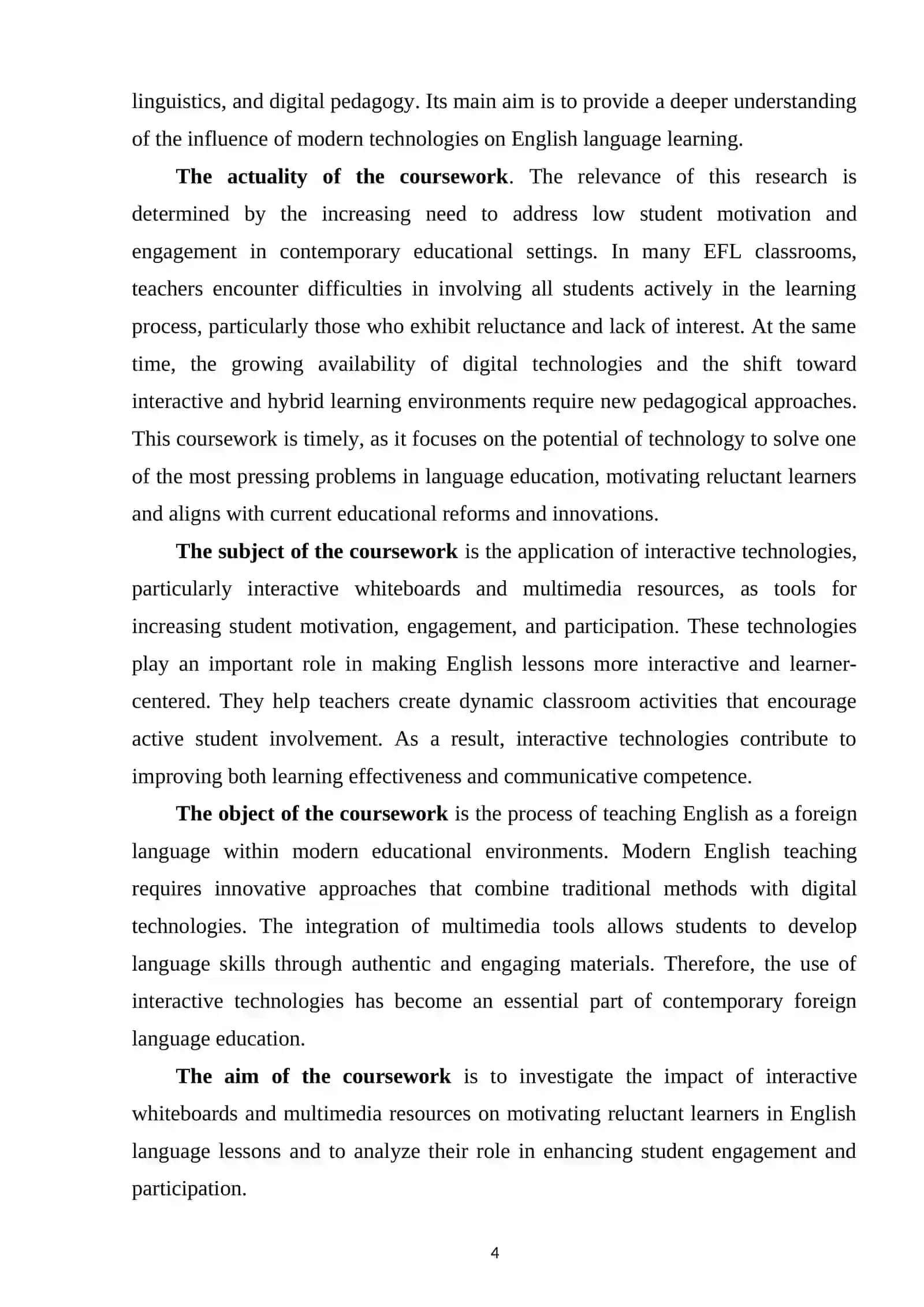 MOTIVATING RELUCTANT LEARNERS: THE IMPACT OF INTERACTIVE WHITE BOARDS AND MULTIMEDIA ON ENGLISH LESSONS 4