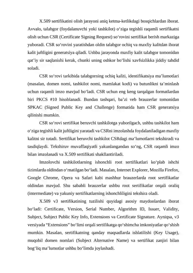 OpenSSL kutubxonasi yordamida X.509 sertifikatini hosil qilish 4