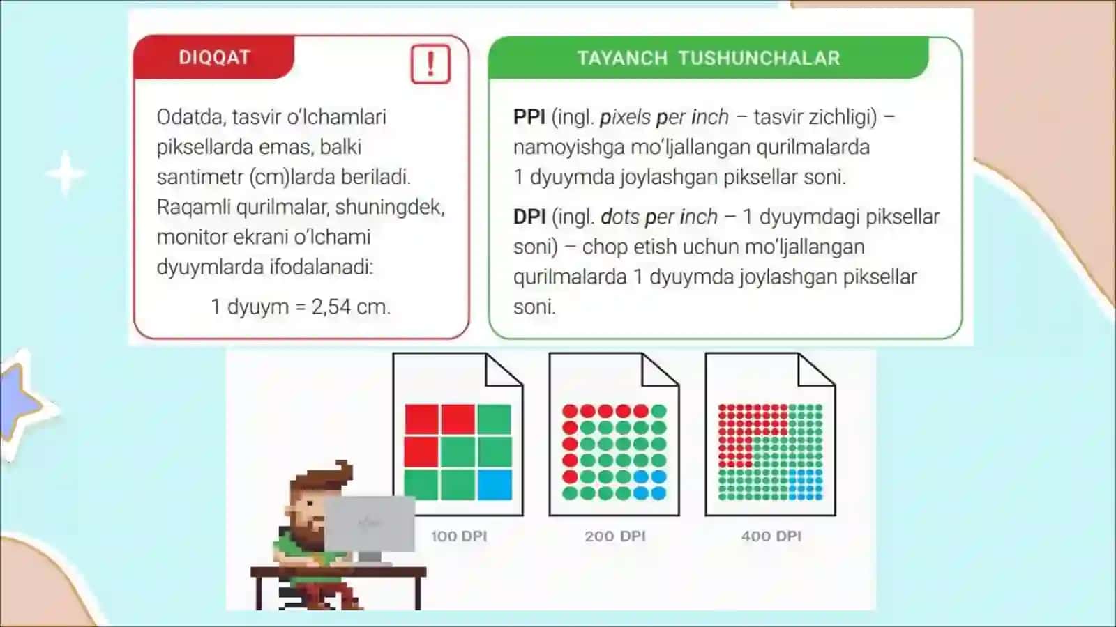 GRAFIK VA VIDEO AXBOROTLARNI KODLASH, ULARNI QAYTA ISHLASH 4