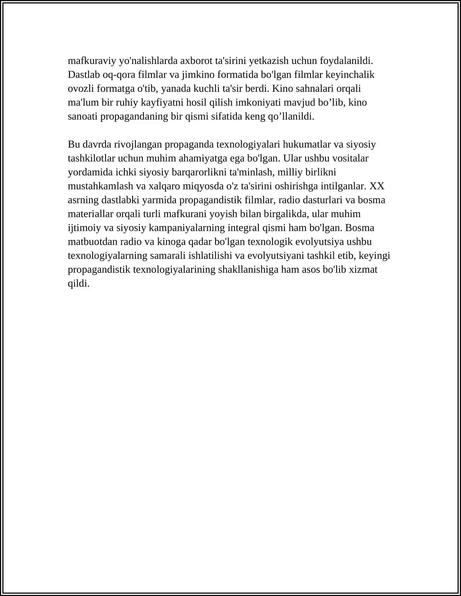 PROPAGANDA VA DEZINFORMATSIYA TEXNOLOGIYALARINING EVOLYUTSIYASI 4