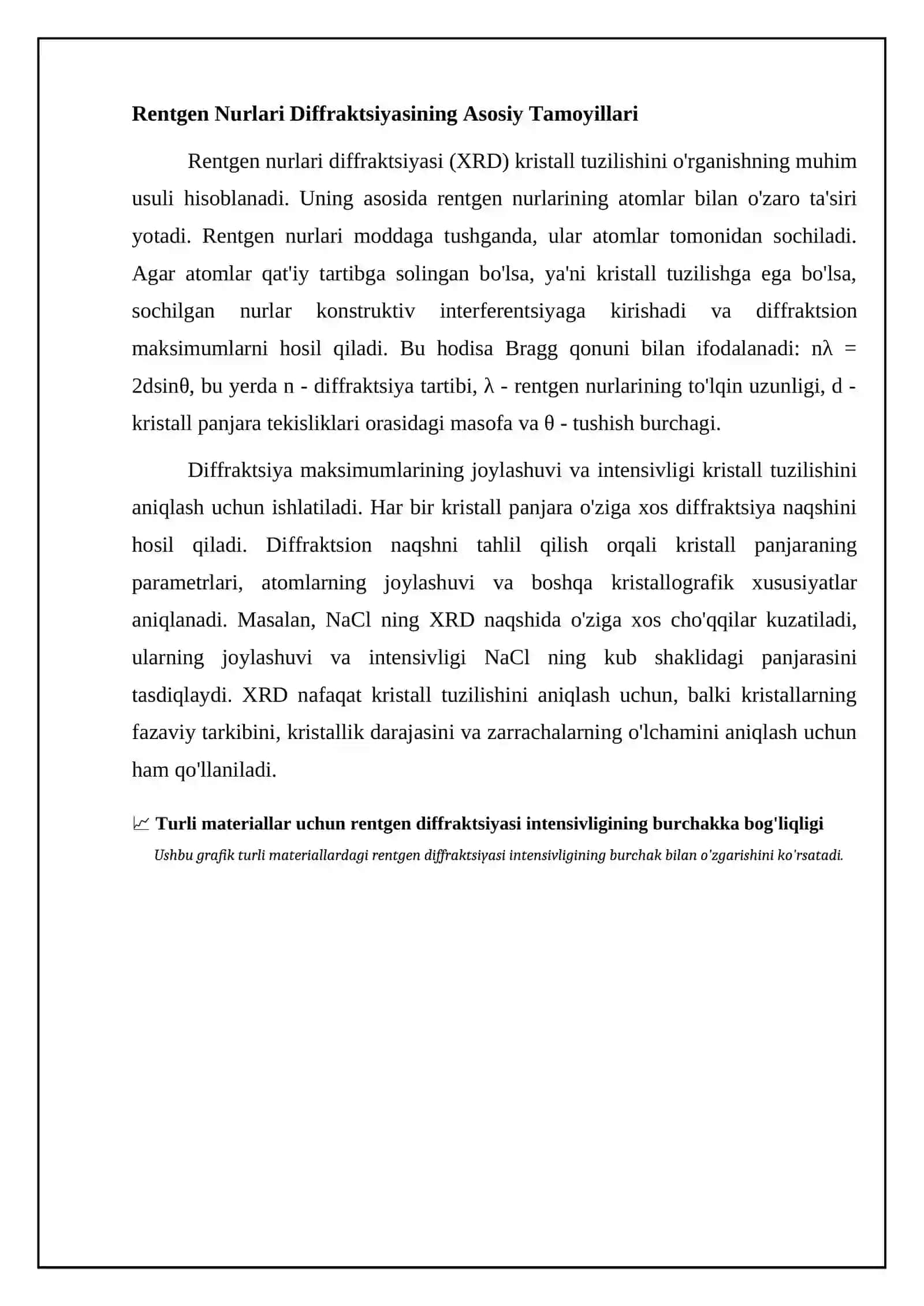 Rentgen nurlari difraktsiyasining asoslari va usullari 4