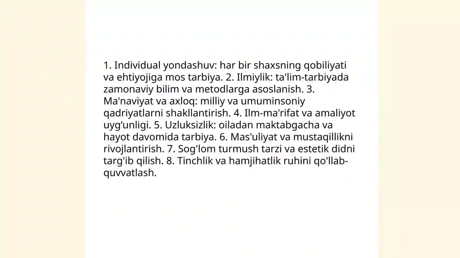 Komil insonni tarbiyalash mazmuni va yoʻllari 4