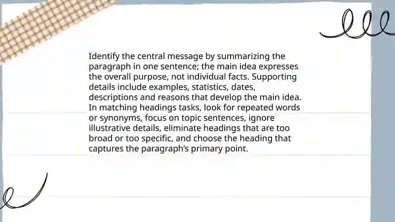 Matching heading tasks 4