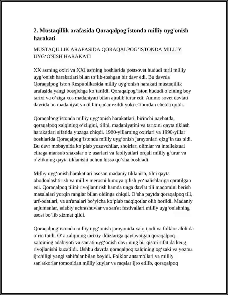 MUSTAQILLIK ARAFASIDA QORAQALPOG'ISTON RESPUBLIKASI 4