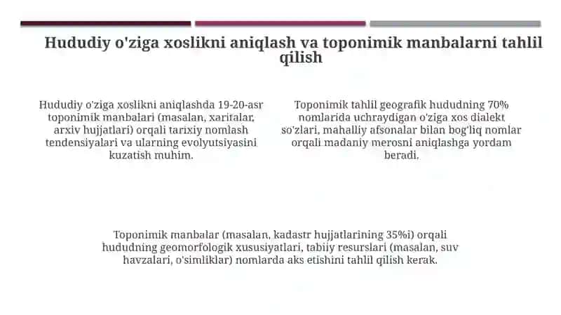Toponomik rayonlashtirish tamoyillarini amaliyotda qòllash 4