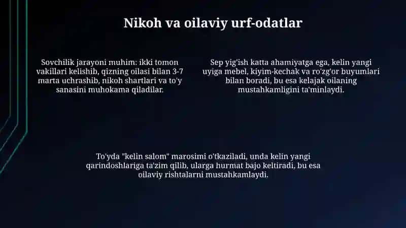 Turli millatlarning urf-odatlari va an’analari 4