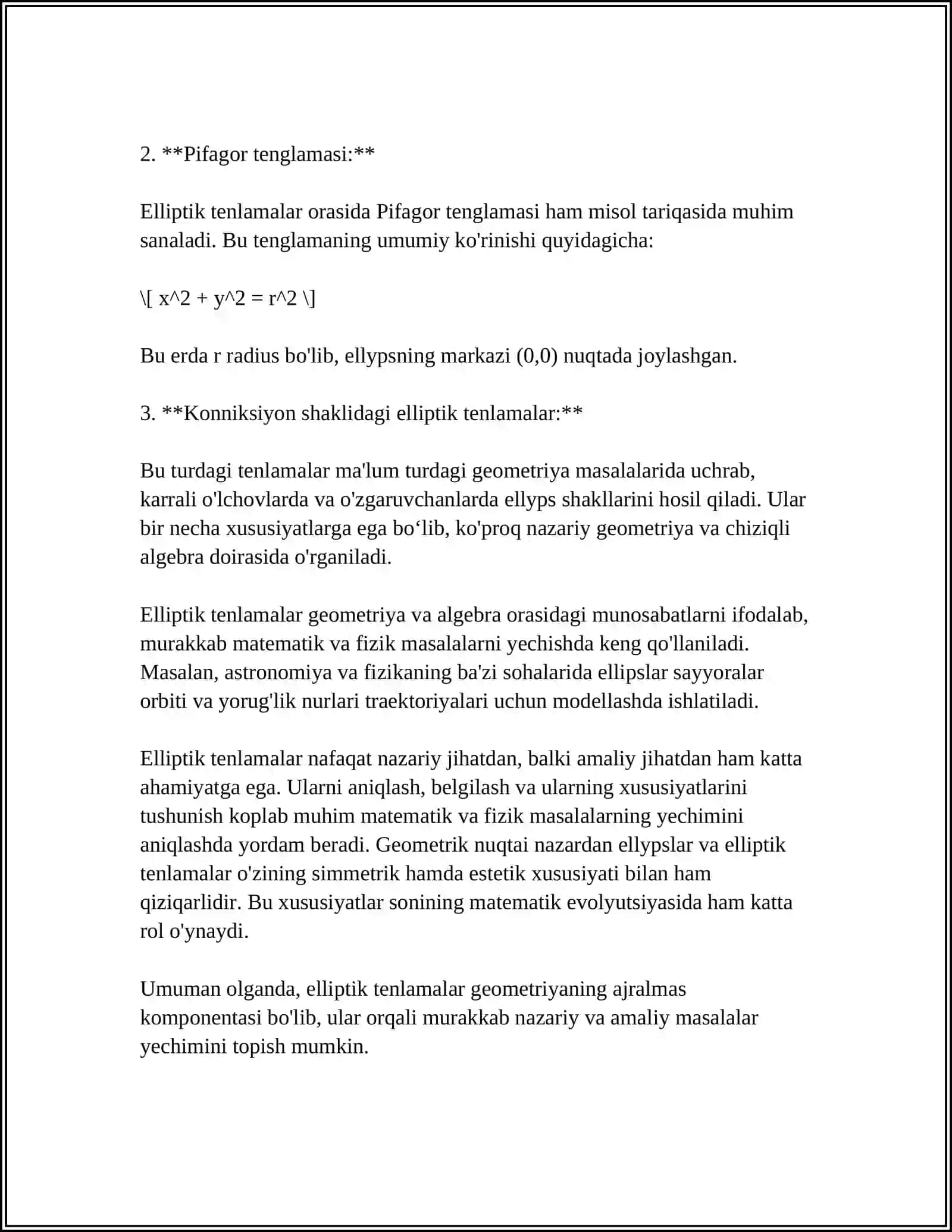 Elliptik Tenglamalar 4
