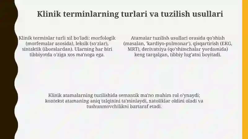 Klinik terminlar yasovchi atama elementlari 4