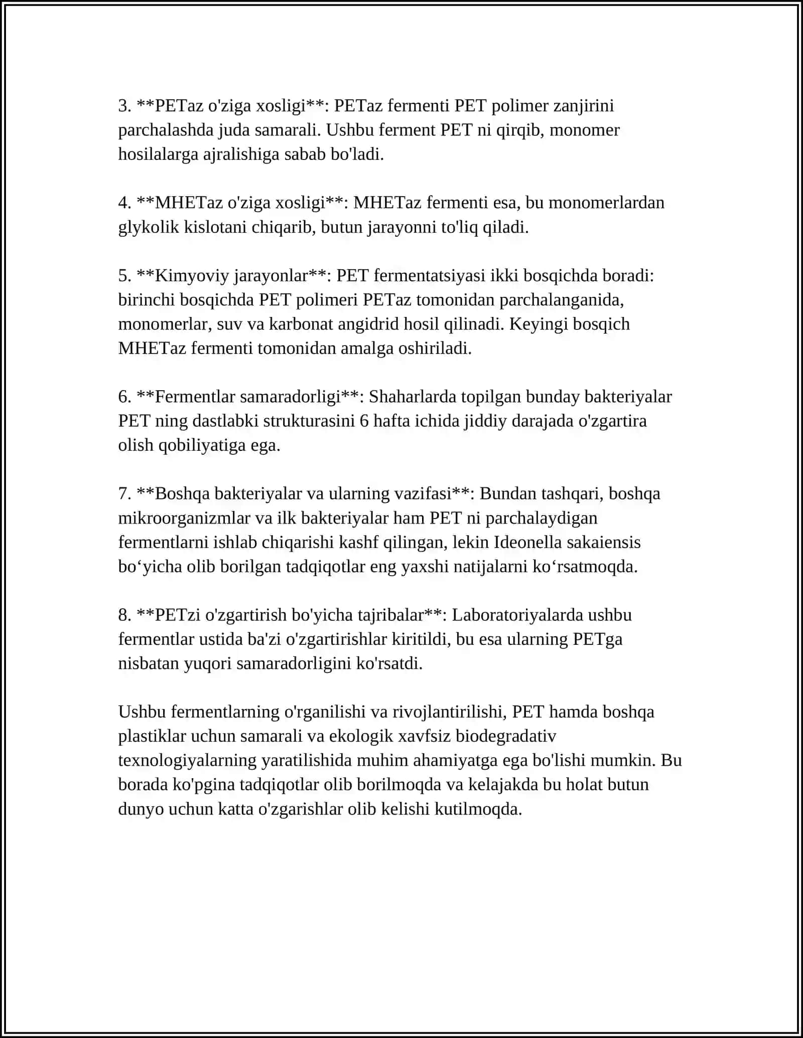 FERMENTLAR TOMONIDAN AYRIM SANOAT MATERIALLARINING YEMIRILISHI 4