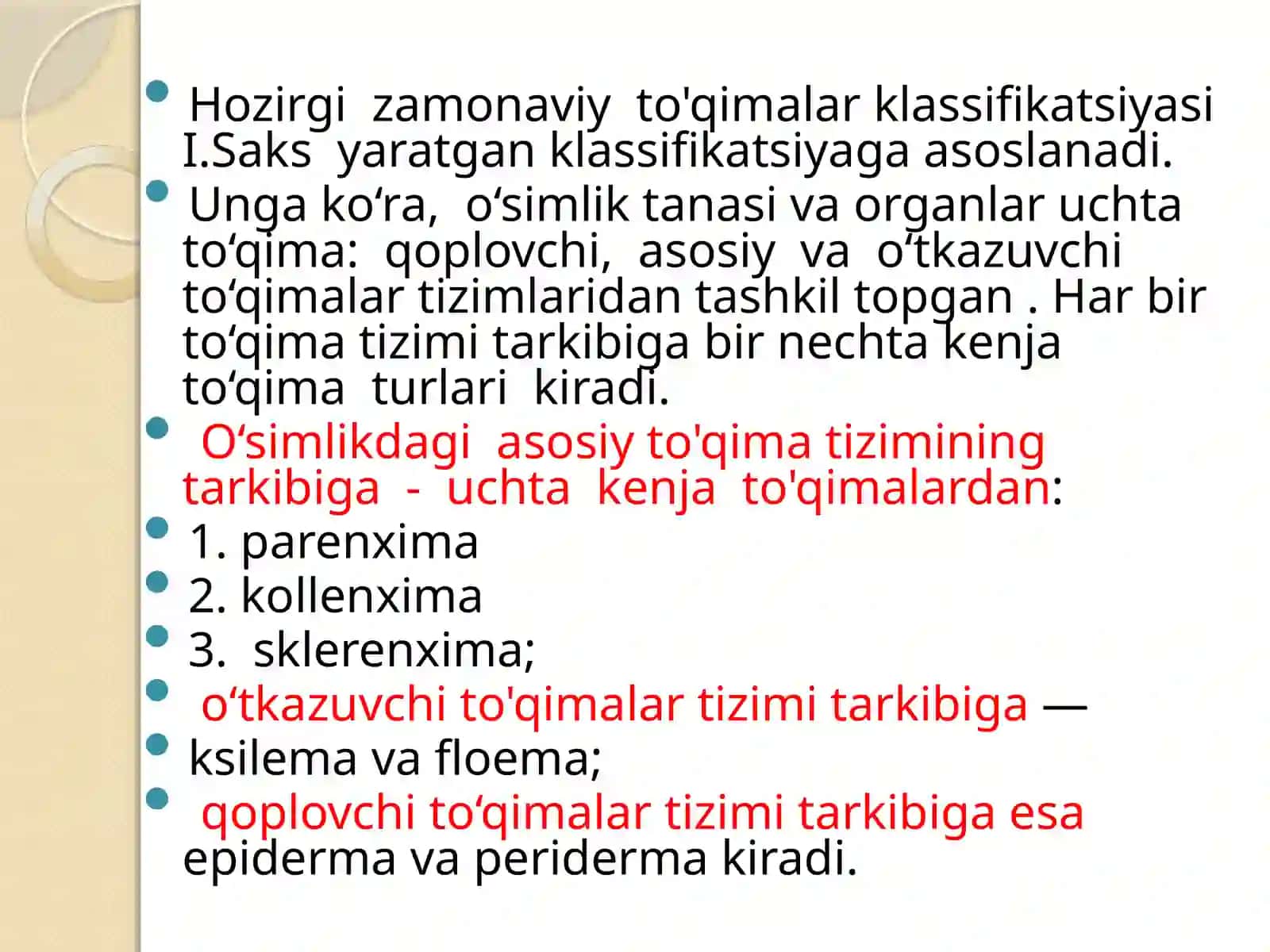 O’simliklar to’qimalari va ularning qishloq xo’jaligidagi ahamiyati 4