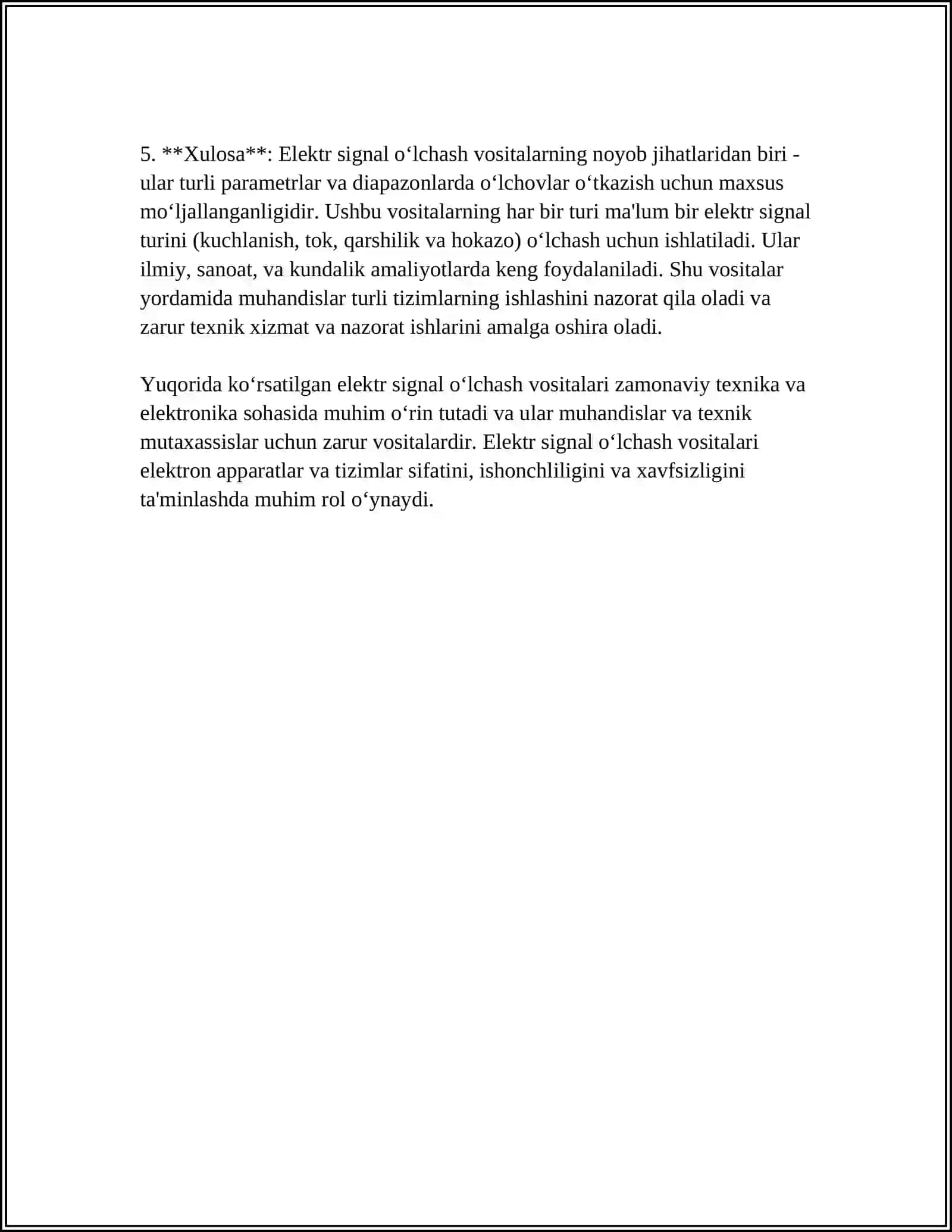 ELEKTR SIGNAL OʻLCHASH VOSITALARI VA TURLARI 4
