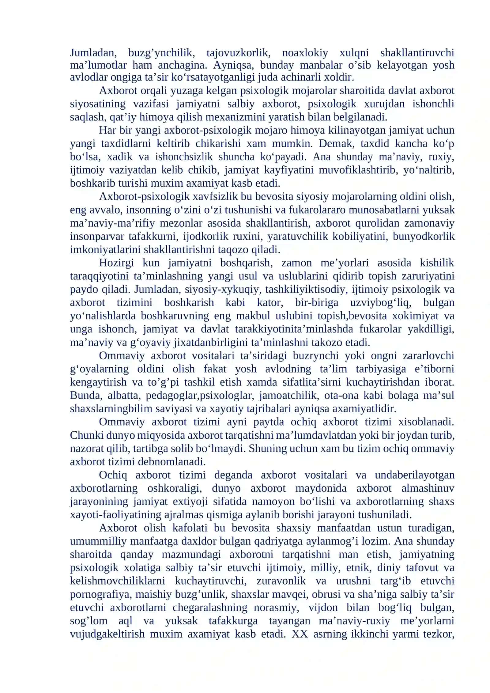 MEDIA MAKONDA PSIXOLOGIK, DINIY VA MADANIY TAHDIDLAR 4