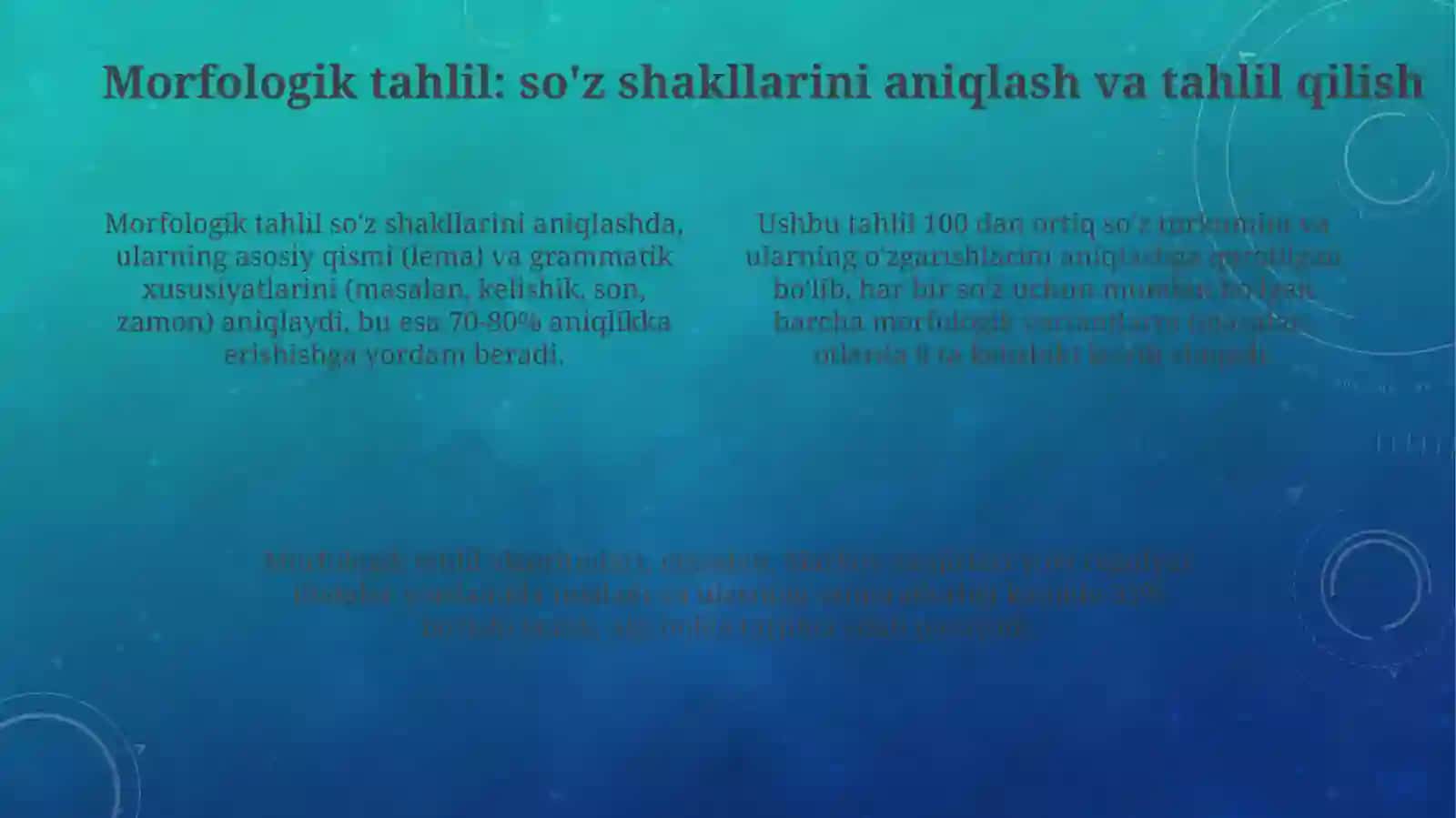 Mashina tarjimasi tizimlarida manba matnining morfologik va sintaktik tahlili 4