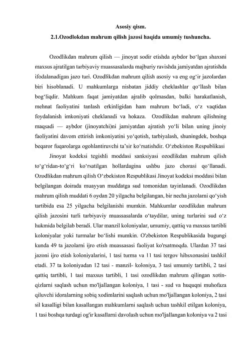 Ozodlikdan mahrum qilish tariqasidagi jazoni ijro etish muassasalari 4