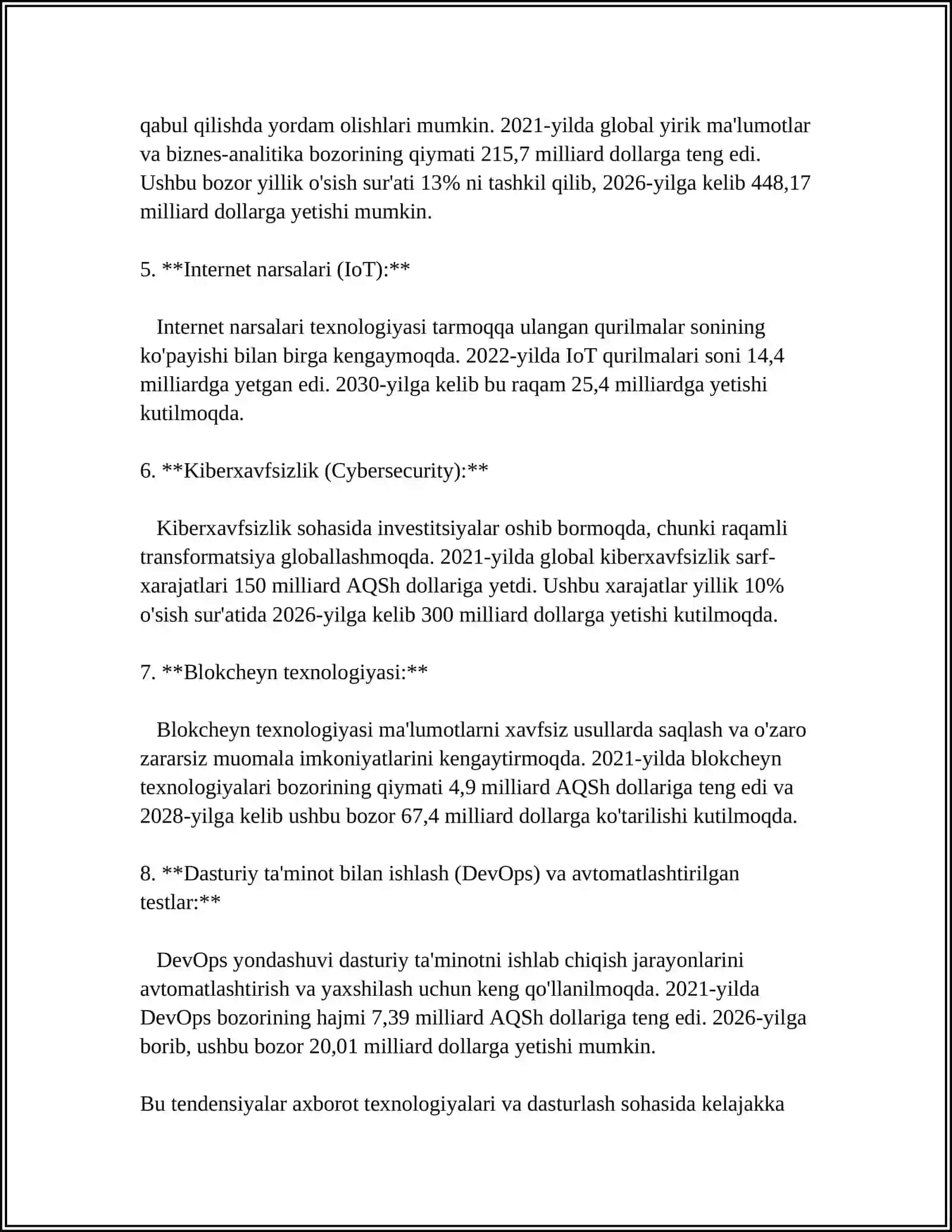 KURS ISHI LOYIHASINI TAYYORLASH 4