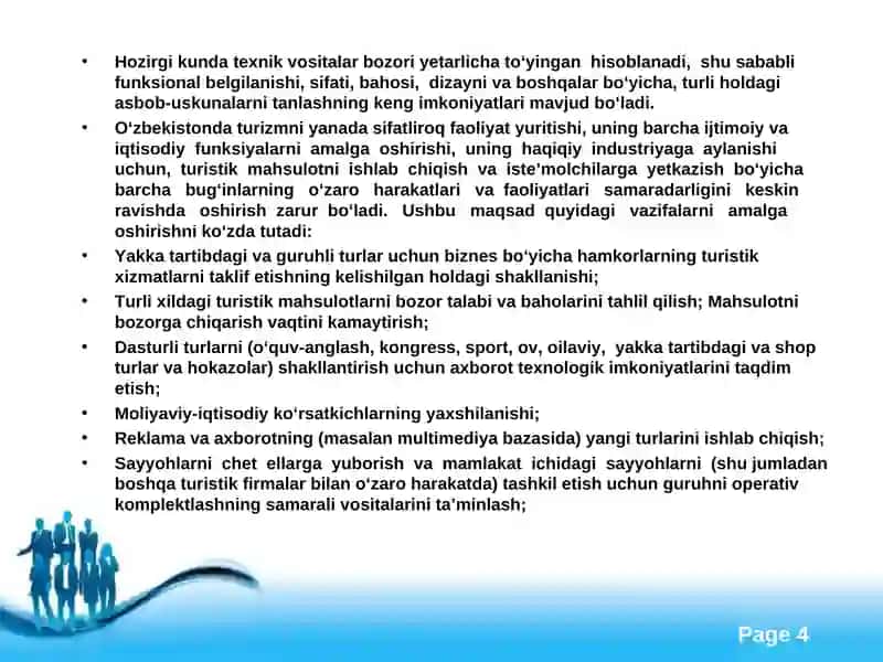Tashish jarayonlarining axborot bilan taminlashning o'ziga xos xususiyatlari 4