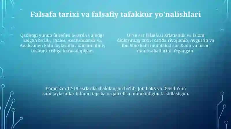 Falsafaning mohiyati va jamiyat taraqqiyotidagi roli 4
