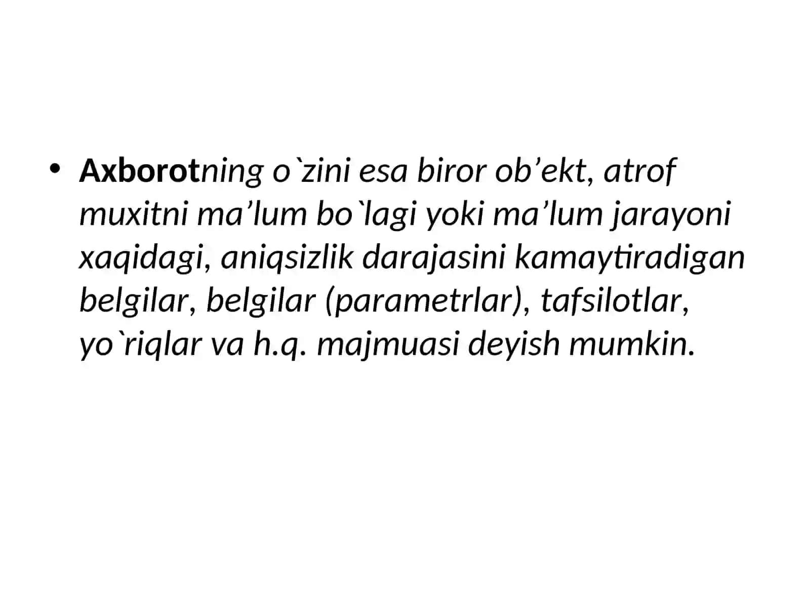 Ta`limda axborot texnologiyalari faniga kirish 4